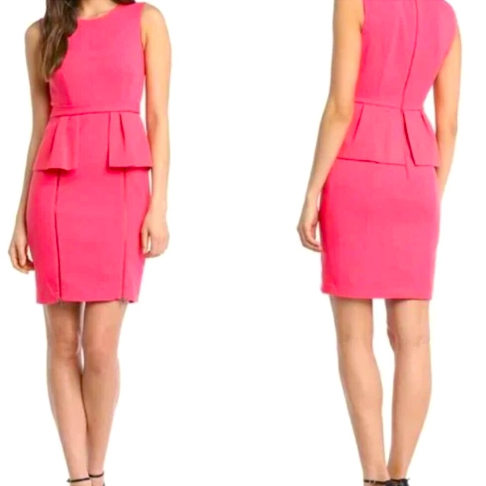 BCBG Pink Peplum Dress